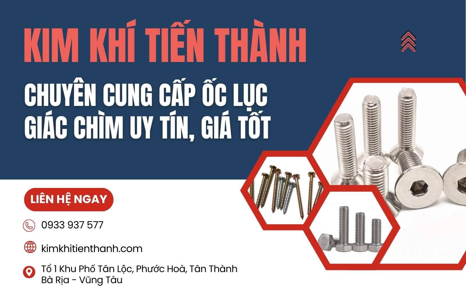 Kim Khí Tiến Thành - Địa chỉ cung cấp vít lục giác chìm giá sỉ tốt nhất thị trường