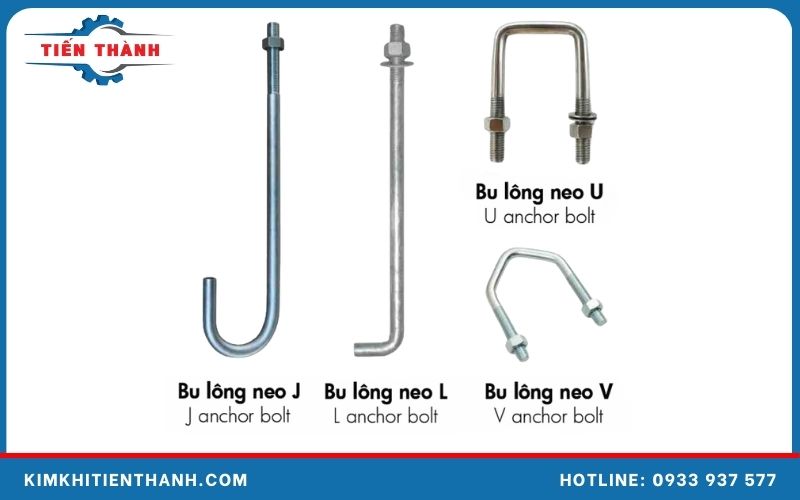 Hình dạng của bulong móng