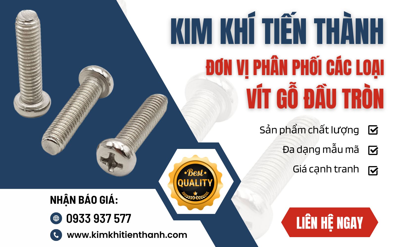 Địa chỉ bán vít gỗ đầu tròn uy tín và chất lượng 